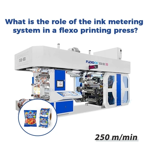 ¿Cuál es la función del sistema de dosificación de tinta en una imprenta flex...